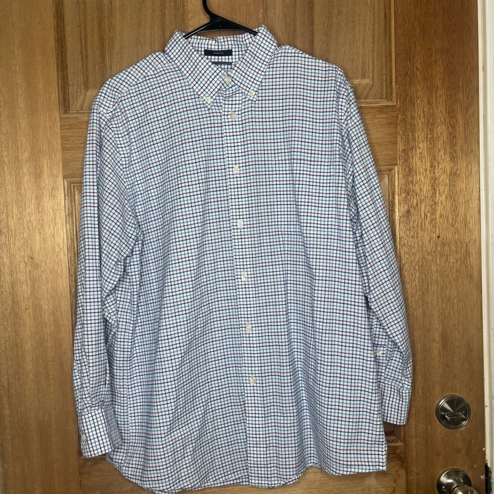 Docker’s Men's Blue Checkered Shirt size L